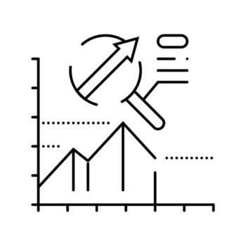 predictive analytics big data line icon indicator vector