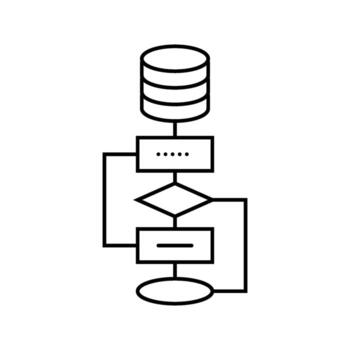 algorithm big data line icon entity vector
