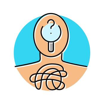 self esteem struggles adolescence puberty color icon entity vector