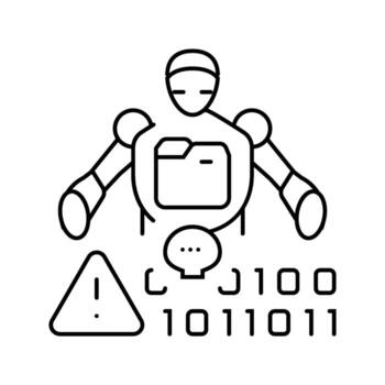 synthetic data fraud detection fintech line icon object vector