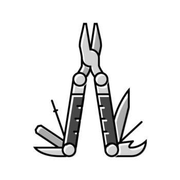 multi tool titanium color icon module vector