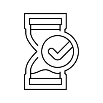 time saving line icon indicator vector