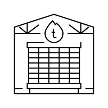 lumber drying process line icon component vector