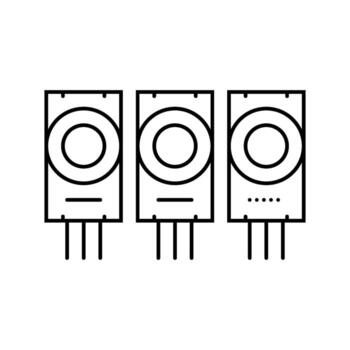 air quality monitoring sensor line icon part vector