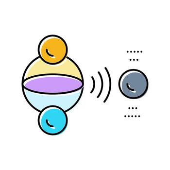 photonic qubit quantum computer color icon figure vector