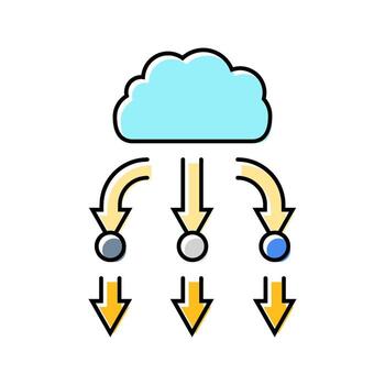 load balancer cloud computing color icon piece vector