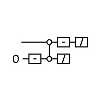 gates diagram quantum computer line icon entity vector