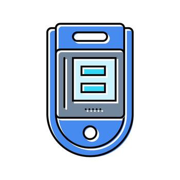 oxygen saturation display fitness technology color icon object vector