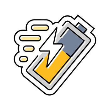 fast charging color icon component vector