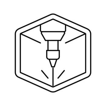 custom engravable line icon part vector