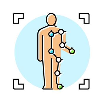 motion tracking augmented reality color icon part vector