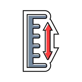 adjustable height color icon part vector