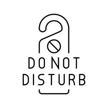 do not disturb hybrid work line icon part vector