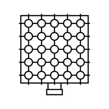 sensor array social robotics line icon constituent vector