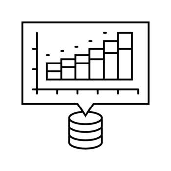analytics chart big data line icon element vector