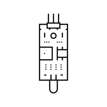 flame sensor module line icon item vector