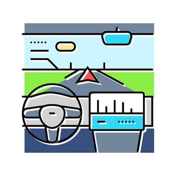 augmented reality head up display color icon thing vector