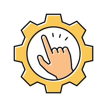 gesture control augmented reality color icon module vector