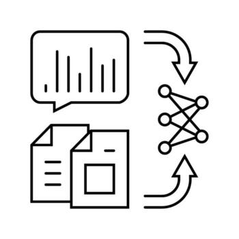 natural language model nlp line icon unit vector