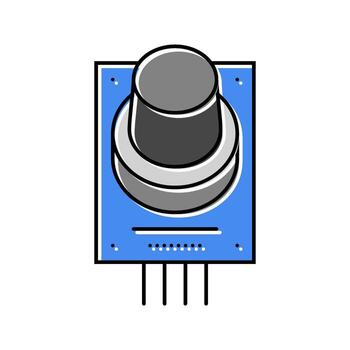 gas sensor module color icon mark vector