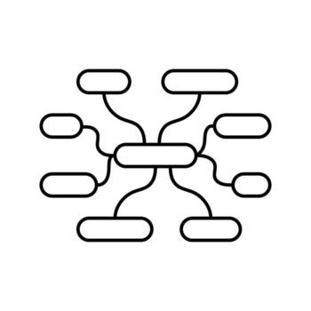 semantic web nlp line icon component vector