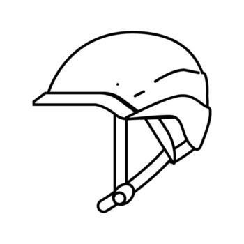 helmet for whitewater trips line icon indicator vector