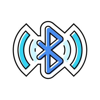 wireless enabled color icon item vector