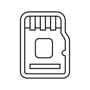 built memory line icon sign vector