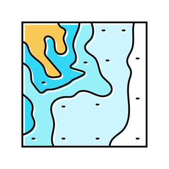 nautical chart geographical discoveries color icon item vector