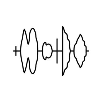 speech waveform nlp line icon figure vector