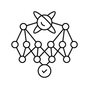 supremacy quantum computer line icon sign vector