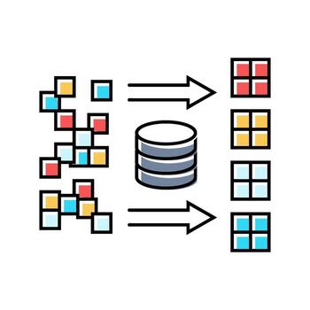 racimos grande datos color icono objeto vector