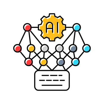 explainability ethical ai color icon fragment vector