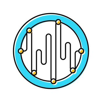 voice command wave deep learning color icon article vector