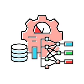 hiperparámetro Afinación máquina aprendizaje color icono Constitucion vector