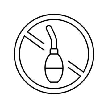 avoid douching intimate care line icon design vector