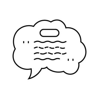 context bubble nlp line icon entry vector