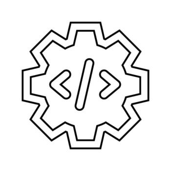 pre programado caracteristicas línea icono fragmento vector