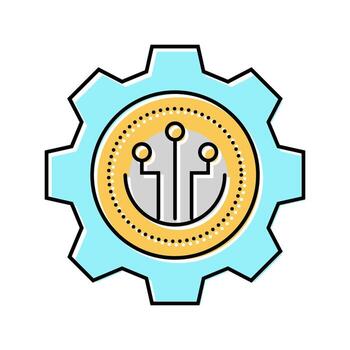 governance token decentralized application color icon design vector