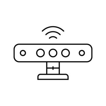 profundidad sensor aumentado realidad línea icono unidad vector