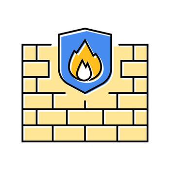 firewall cloud computing color icon element vector