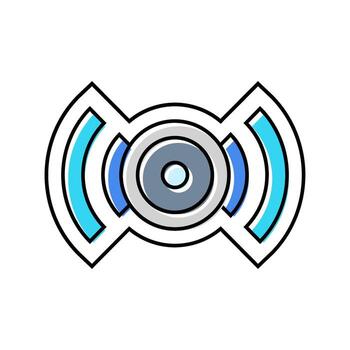 built speakers color icon component vector