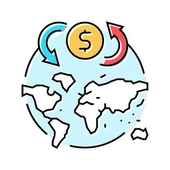 trade route map geographical discoveries color icon object vector