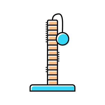 cat scratching post pet home color icon object vector