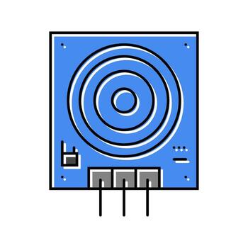 touch sensor module color icon design vector