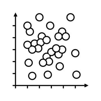 data points plot machine learning line icon detail vector