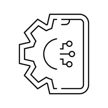 smart app integration line icon component vector