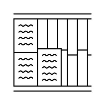 insulation installation frame house line icon element vector