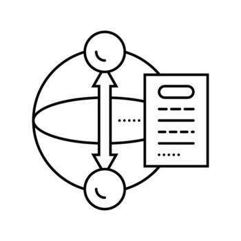 qubit medición cuántico computadora línea icono elemento vector