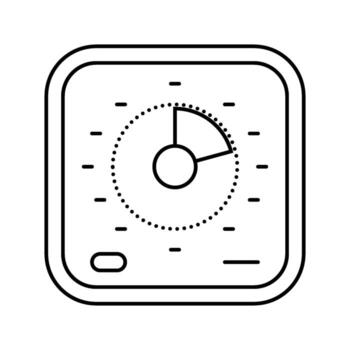 recovery timer clock wellness line icon object vector